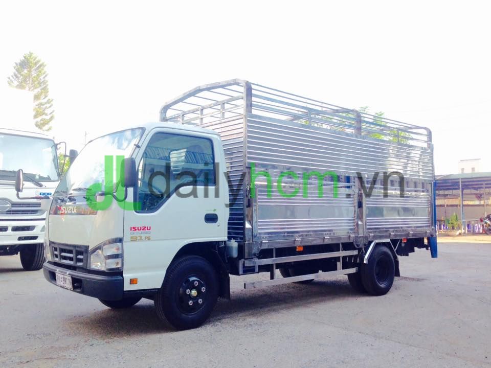 Tổng thể Xe tải ISUZU thùng bửng nâng inox 304 chở gia súc