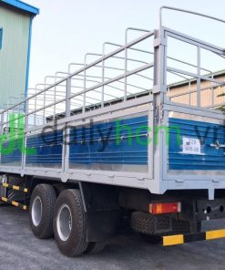 Xe tải Chenglong 4 chân 17T9 thùng mui bạt inox