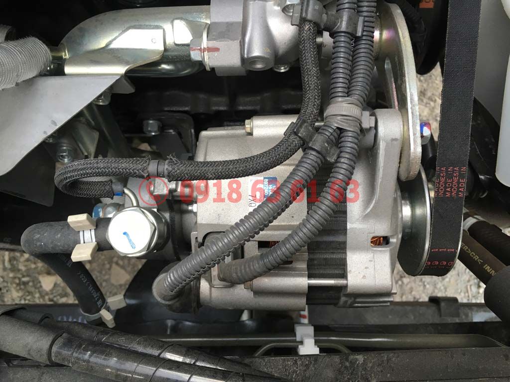 Bộ phận máy phát điện dinamo động cơ xe tải Isuzu Euro 4 4JH1E4NC dung tích 2.999cc 3.0cc