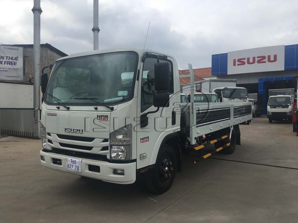 Xe tải Isuzu NPR 400 3T5 thùng lửng 5 bửng mở