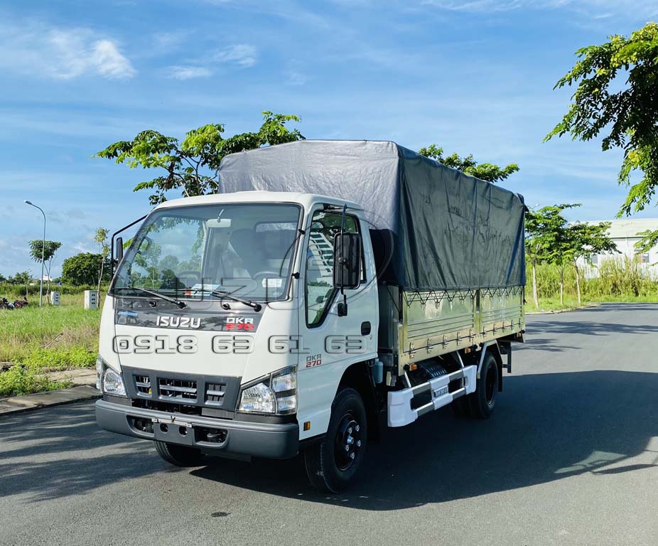 Xe Tải Isuzu QKR 270 Thùng Mui Bạt Bửng Full Inox