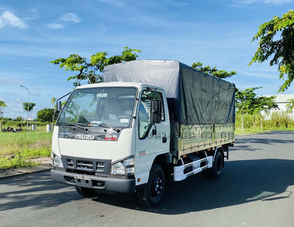 Xe Tải Isuzu QKR 270 Thùng Mui Bạt Bửng Full Inox