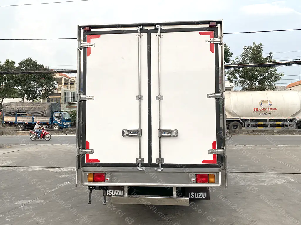 Cửa sau composite, khung bao inox
