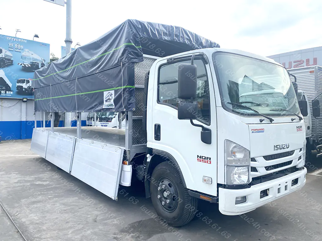 Xe Tải Isuzu 5 Tấn Mui Bạt 6m2 7 Bửng