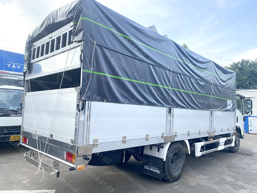 Tổng thể thùng bửng nhôm Isuzu 5T NQR 550