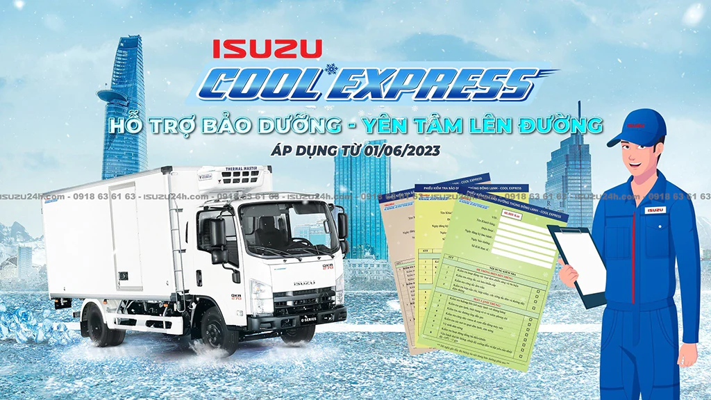 Chương trình miễn phí bảo dưỡng kiểm tra xe lạnh Isuzu QKR210 Cool Express
