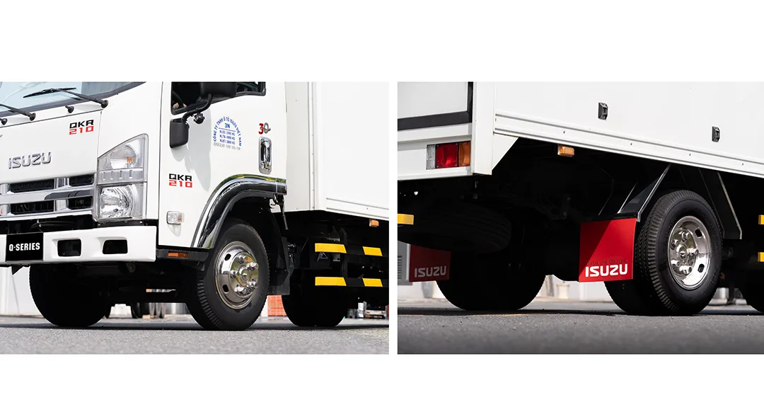 Chụp mâm Crom và phản quang bước chân của Isuzu QKR bản kỷ niệm 30 năm