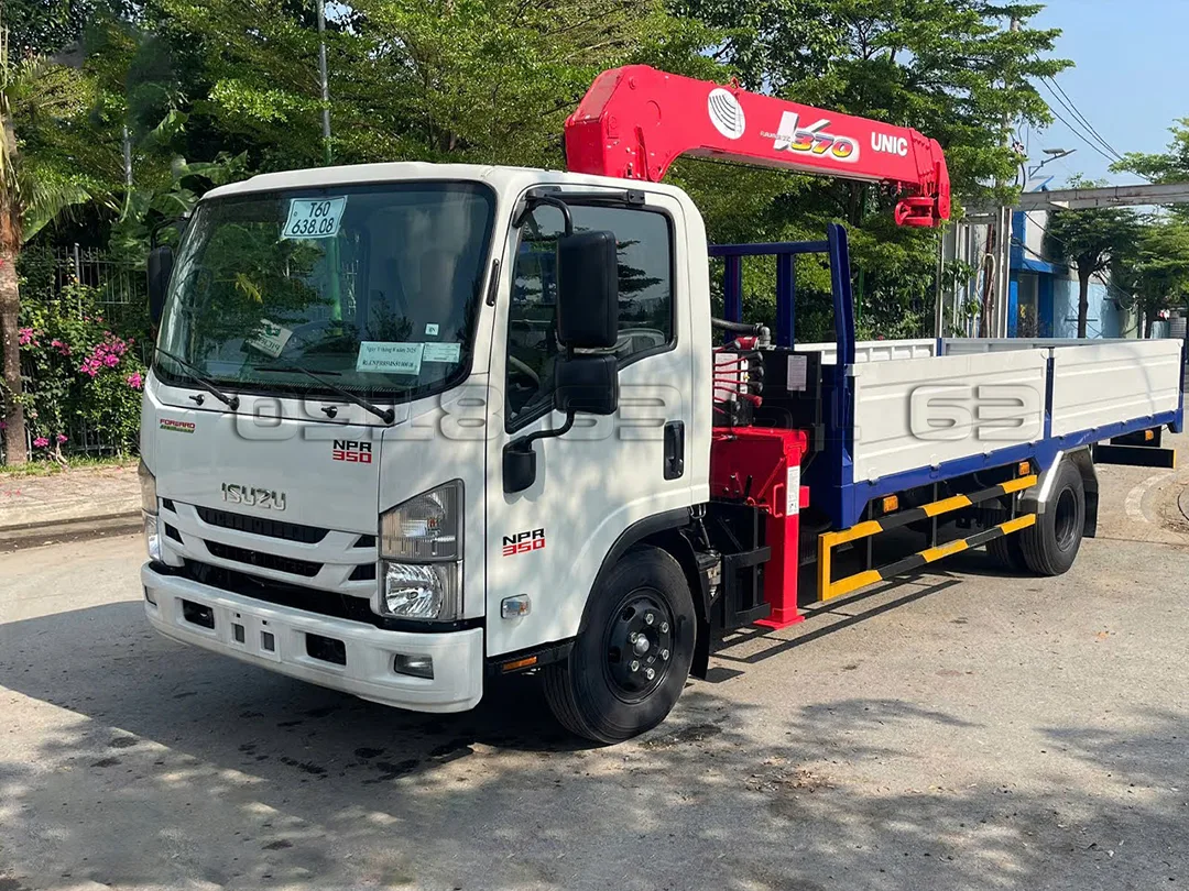 Thùng lửng mở bửng linh hoạt giúp thao tác bốc xếp hàng bằng cẩu diễn ra nhanh chóng